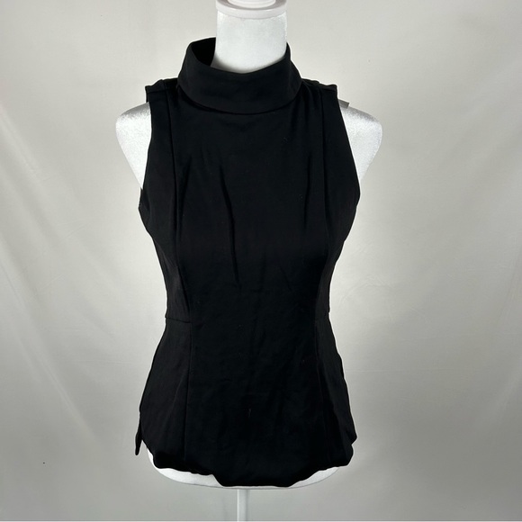 White House Black Market Tops - NEW! White House Black Market Black Peplum Stretch Sleeveless Top Size 2